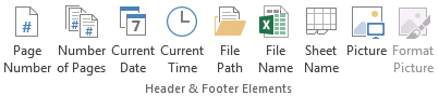 Header footer in Excel 5